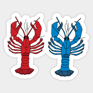 2 Lobsters Sticker